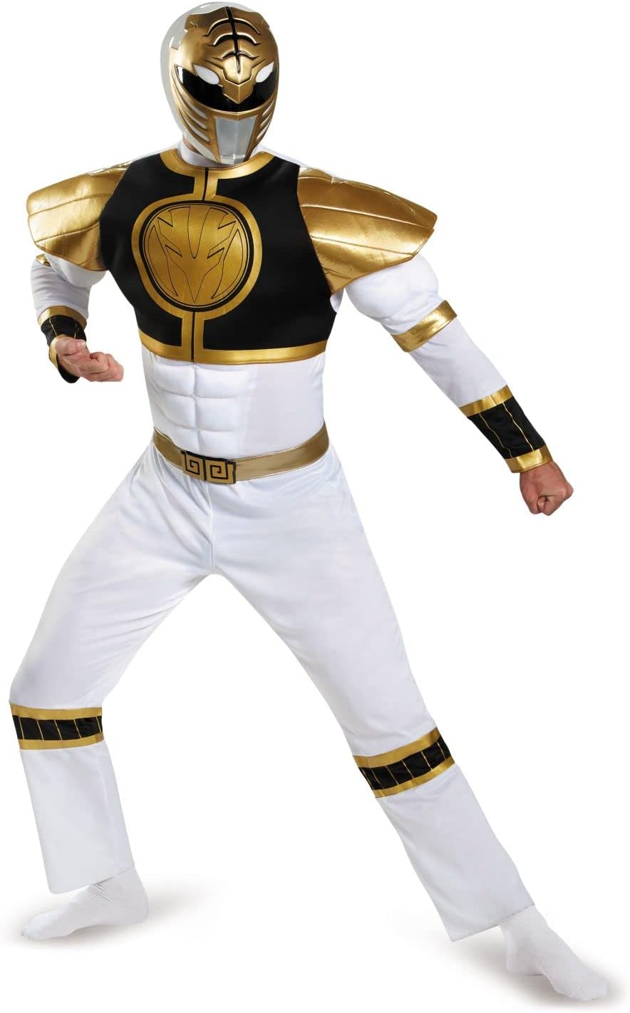 Whtie Ranger Ranger Classic Muscle Adult Costume