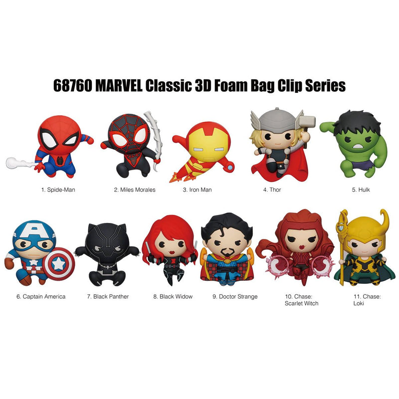 Marvel Studios Classic Characters 3D Foam Bag Clip