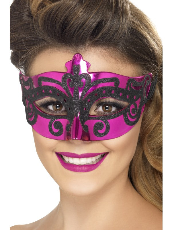 Pink Venetian Eyemask