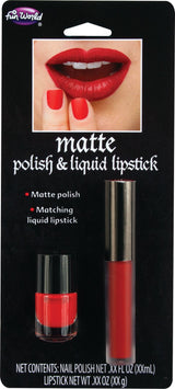 Matte Polish & Liquid Lipstick - Red