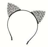 Midnight Menagerie Rhinestone Cat Headband