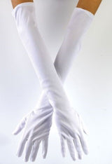 White Opera Length Child Gloves