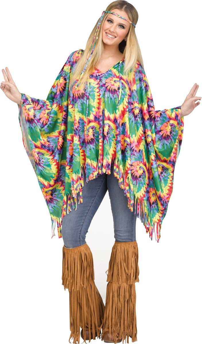 Tie-Dye Hippie Poncho