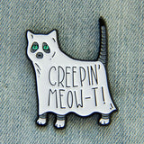 Creeping Meow-t Ghost Cat Enamel Pin