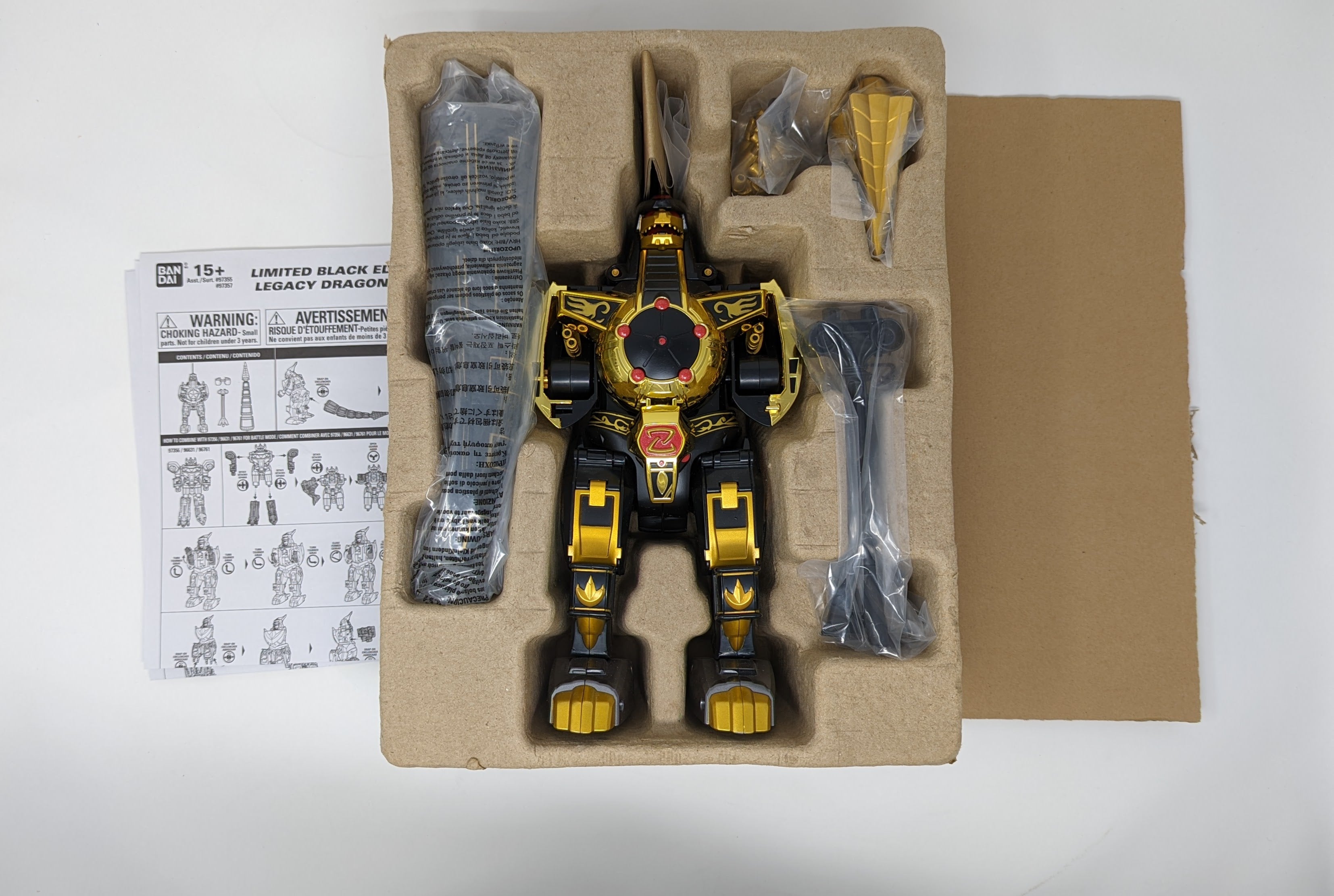 Power Rangers Legacy newest Toys R Us Exclusive Black and Gold Dragonzord